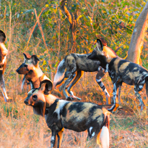 # Perros salvajes africanos: los depredadores pintados de la sabana